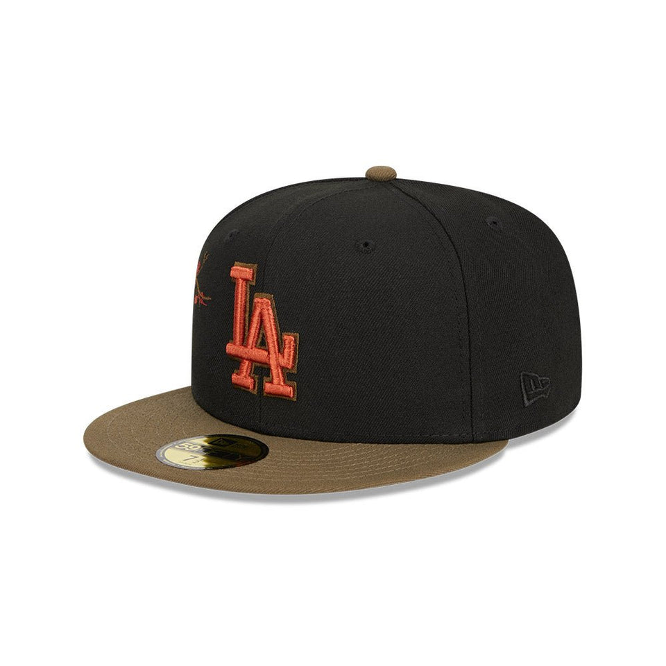 Los Angeles Dodgers Rustic Fall Black 59FIFTY Fitted Hat