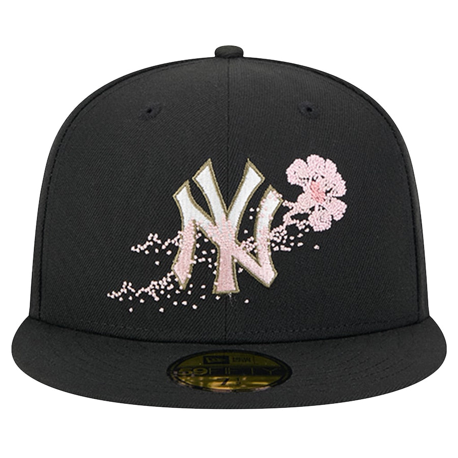 New Era Black New York Yankees Dotted Floral 59FIFTY Fitted Hat