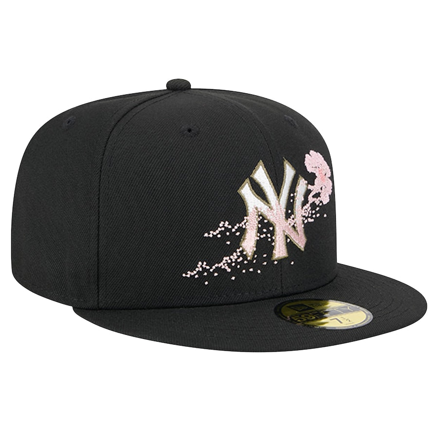 New Era Black New York Yankees Dotted Floral 59FIFTY Fitted Hat