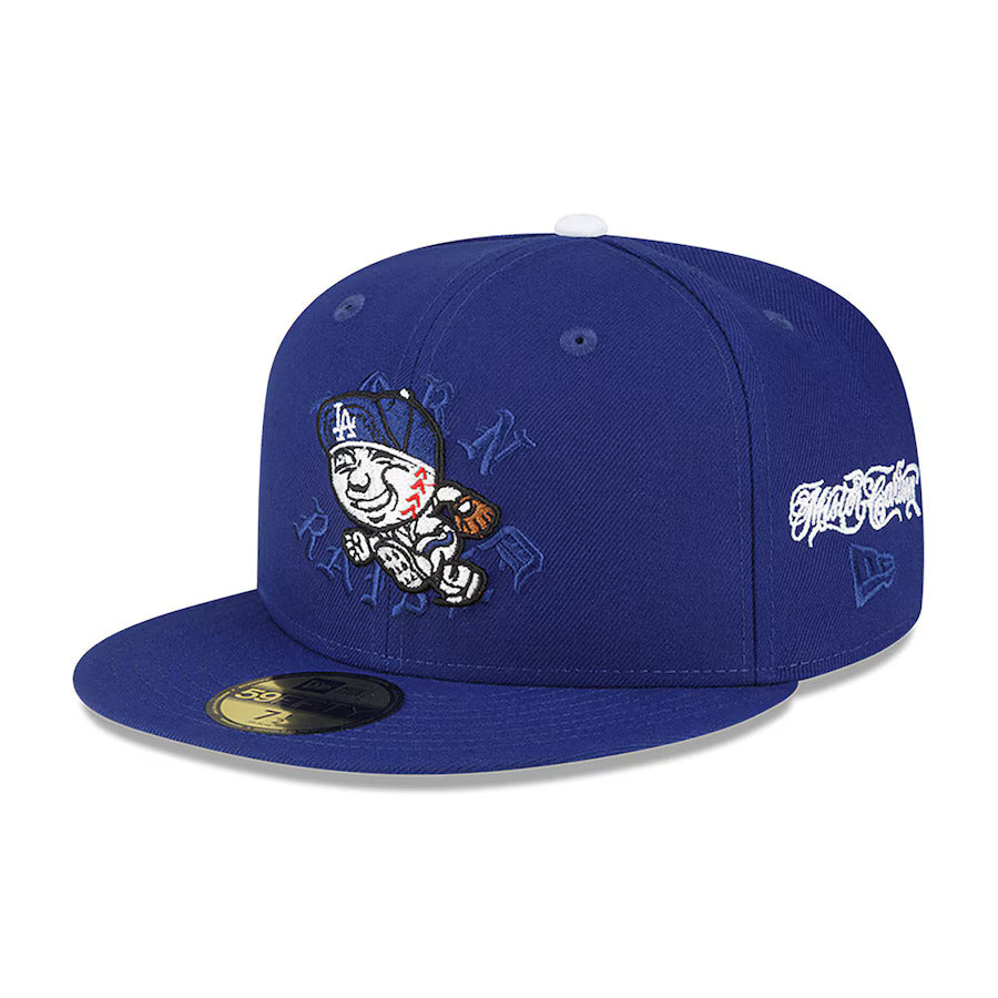 Los Angeles Dodgers New Era Born x Raised Royal Mr. Cartoon 59FIFTY Fitted Hat