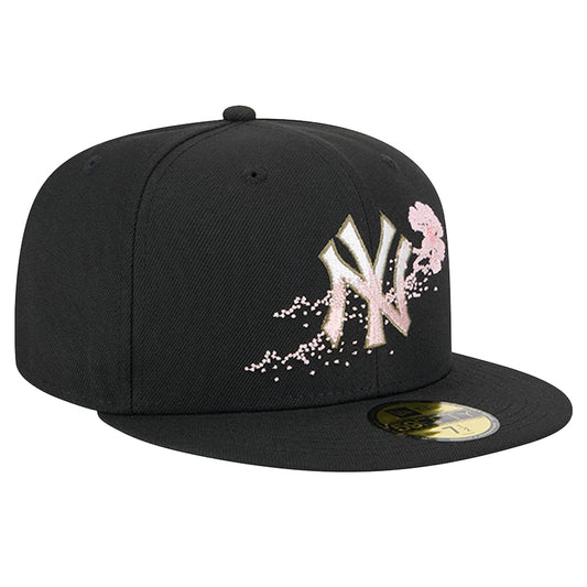 New Era Black New York Yankees Dotted Floral 59FIFTY Fitted Hat