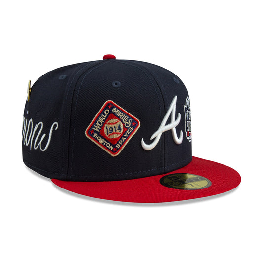 Atlanta Braves New Era Navy Historic World Series Champions 59FIFTY Fitted Hat