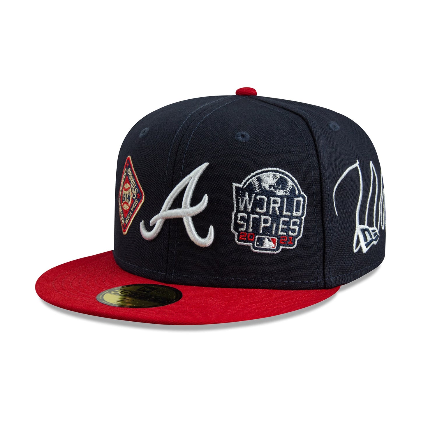 Atlanta Braves New Era Navy Historic World Series Champions 59FIFTY Fitted Hat
