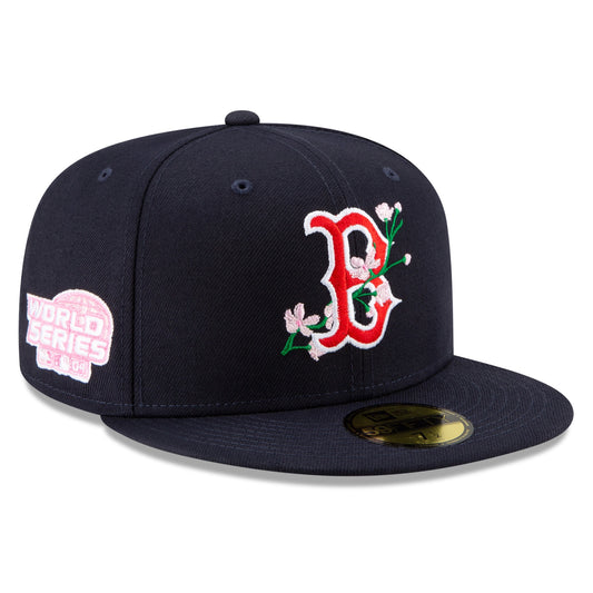 Boston Red Sox New Era Navy 2004 World Series Bloom Side Patch 59FIFTY Fitted Hat