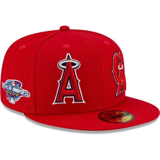 Los Angeles Angels New Era Patch Pride 59FIFTY Fitted Hat - Red